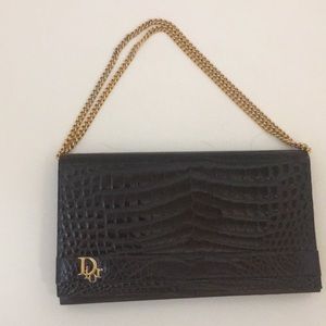 SOLD 1970’s Christian Dior Croc clutch